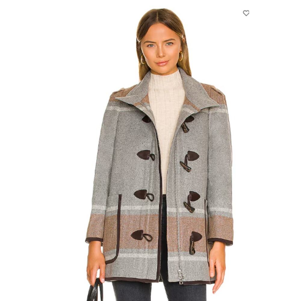 Veronica Beard Flint Camel Multi Toggle Dickey Coat Size Small New with Tags‎